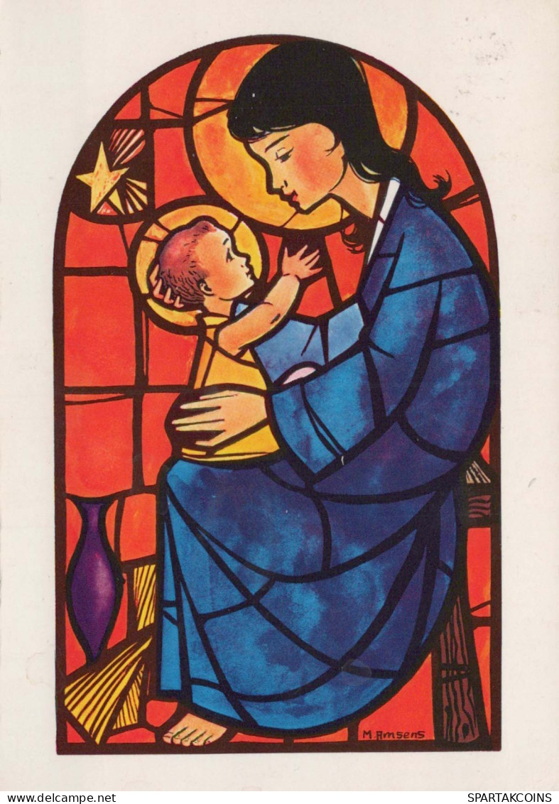 Virgen Mary Madonna Baby JESUS Religion Vintage Postcard CPSM #PBQ152.GB - Vierge Marie & Madones
