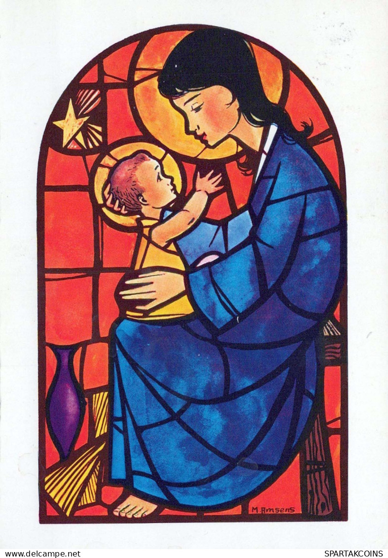 Virgen Mary Madonna Baby JESUS Religion Vintage Postcard CPSM #PBQ152.GB - Vierge Marie & Madones