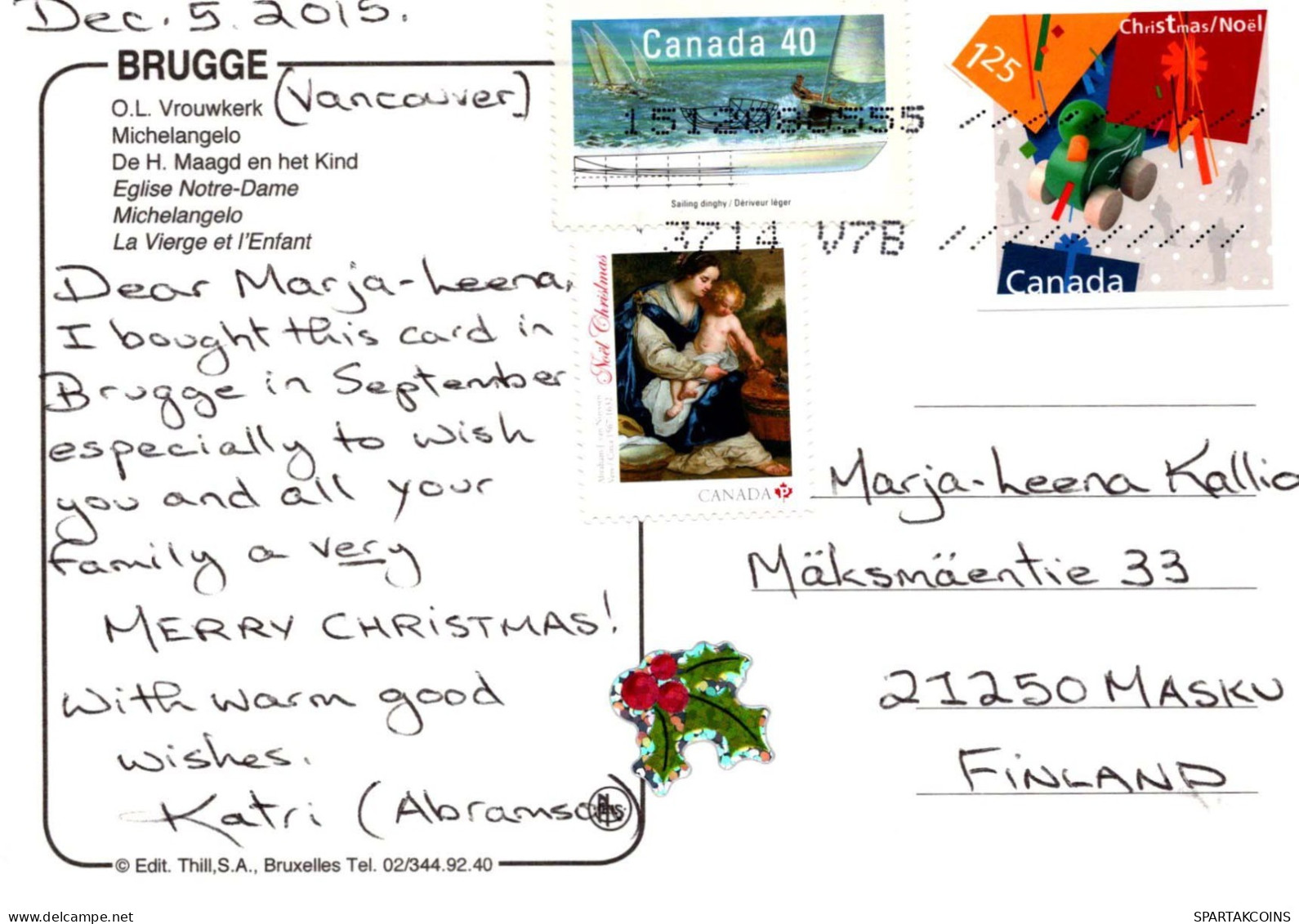 Virgen Mary Madonna Baby JESUS Religion Vintage Postcard CPSM #PBQ214.GB - Jungfräuliche Marie Und Madona