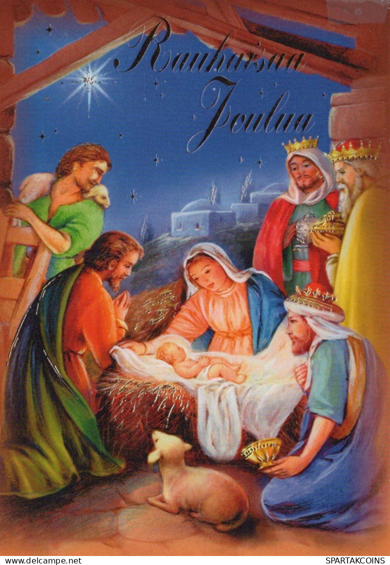Virgen Mary Madonna Baby JESUS Christmas Religion Vintage Postcard CPSM #PBB998.GB - Vierge Marie & Madones