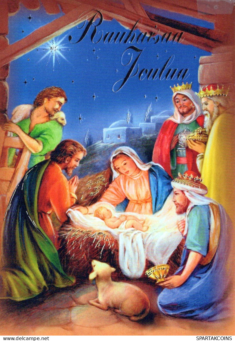 Virgen Mary Madonna Baby JESUS Christmas Religion Vintage Postcard CPSM #PBB998.GB - Vierge Marie & Madones