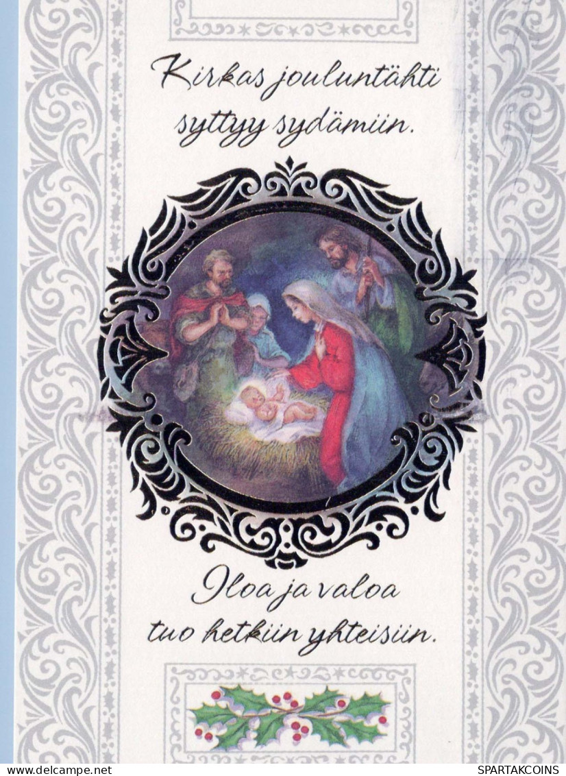 Virgen Mary Madonna Baby JESUS Christmas Religion Vintage Postcard CPSM #PBB927.GB - Vierge Marie & Madones