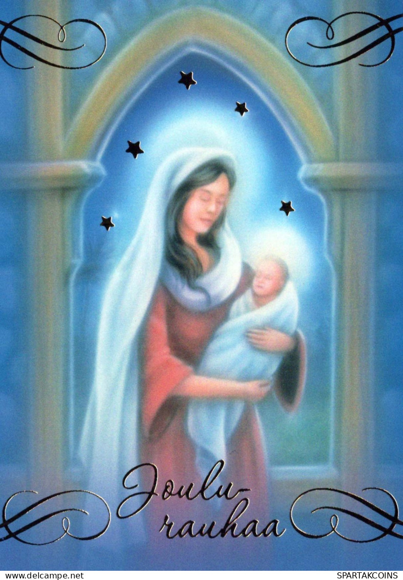 Virgen Mary Madonna Baby JESUS Religion Christianity Vintage Postcard CPSM #PBA632.GB - Jungfräuliche Marie Und Madona