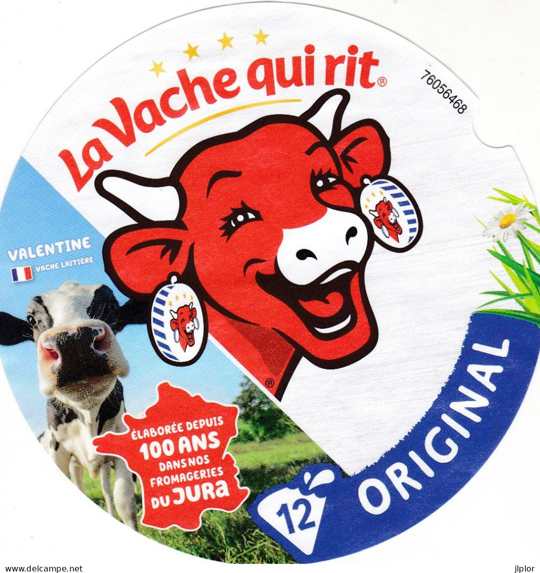 ETIQUETTE FROMAGE VACHE QUI RIT - ORIGINAL  - VALENTINE -  12 PORTIONS - NUM 760 56468 - Cheese