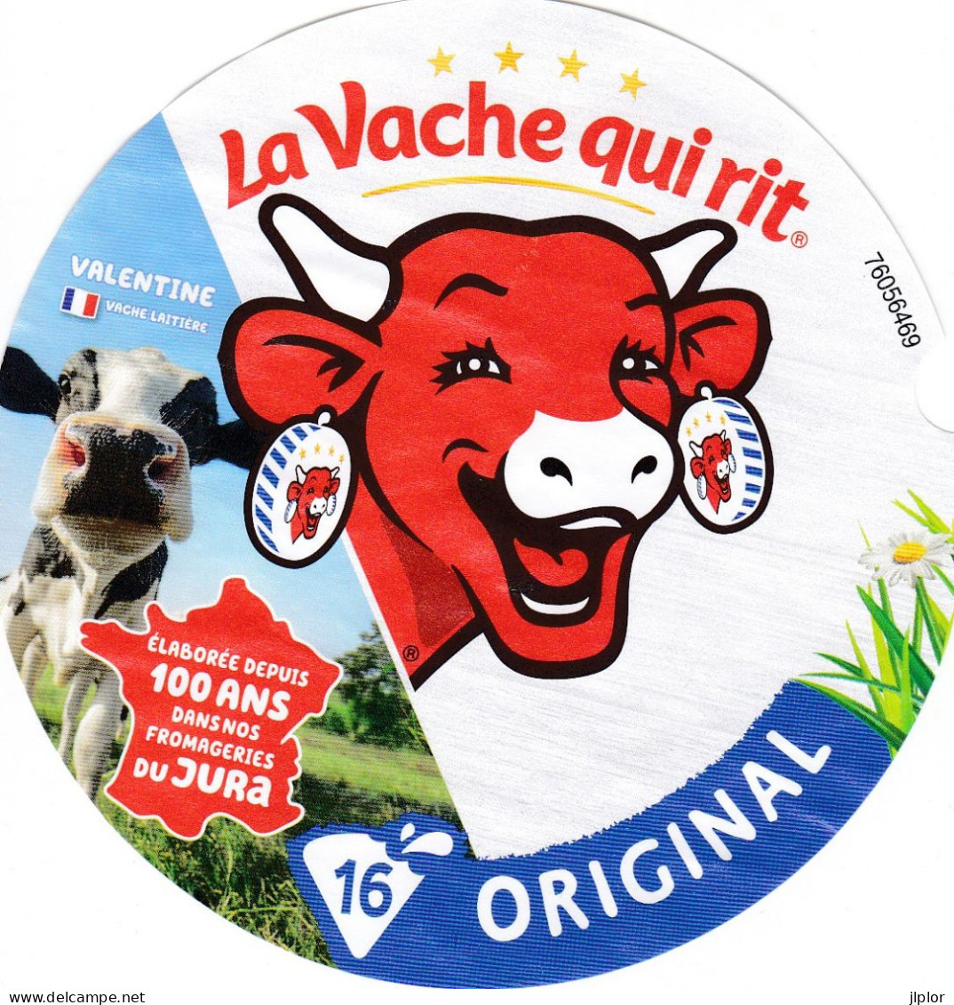 ETIQUETTE FROMAGE VACHE QUI RIT - ORIGINAL  - VALENTINE -  16 PORTIONS - NUM 760 56469 - Cheese