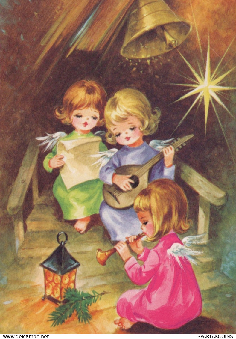 ENGEL WEIHNACHTSFERIEN Feiern & Feste Vintage Ansichtskarte Postkarte CPSM #PAG972.DE - Engel