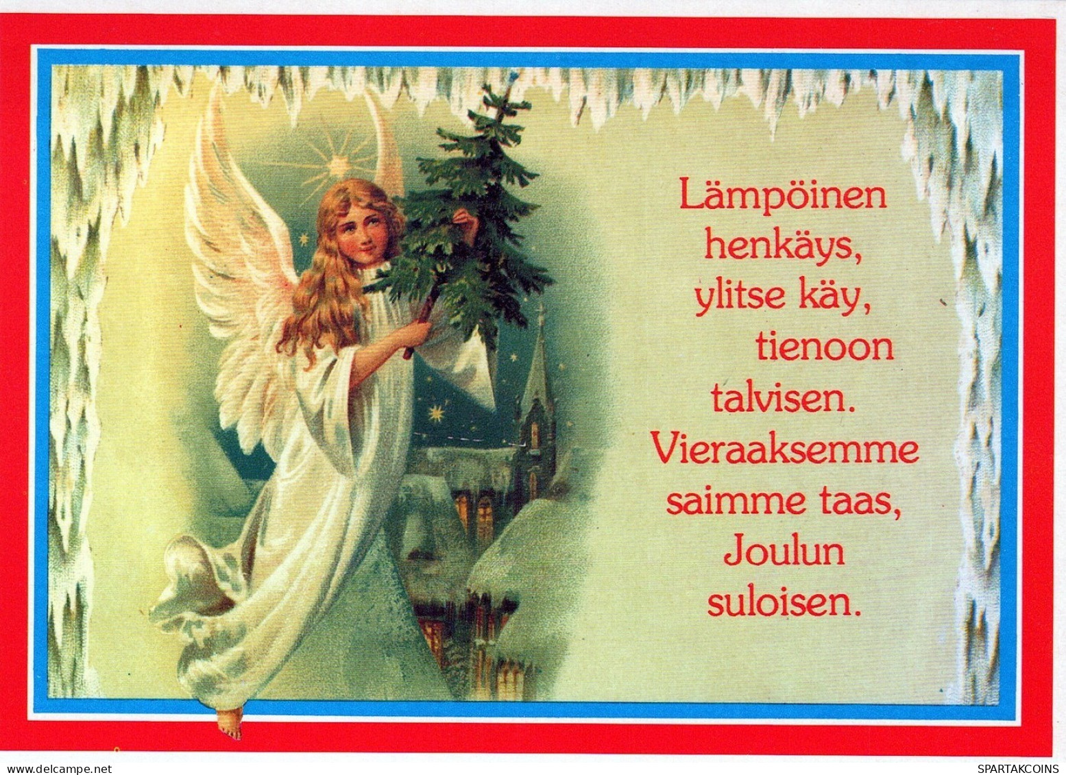 ENGEL WEIHNACHTSFERIEN Feiern & Feste Vintage Ansichtskarte Postkarte CPSM #PAH096.DE - Engel