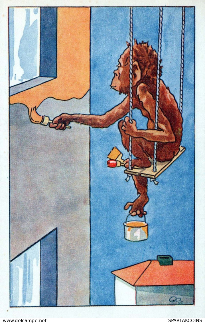 SINGE Animaux Vintage Carte Postale CPA #PKE772.FR - Scimmie