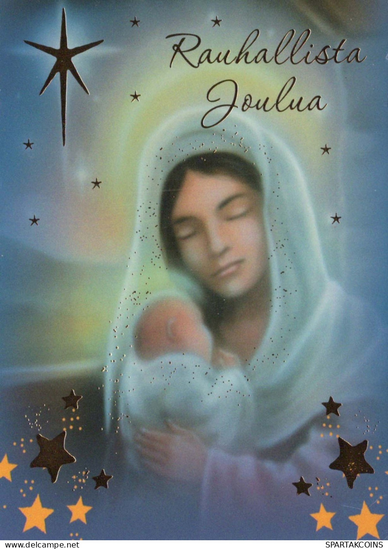 Vierge Marie Madone Bébé JÉSUS Religion Vintage Carte Postale CPSM #PBQ027.FR - Vierge Marie & Madones