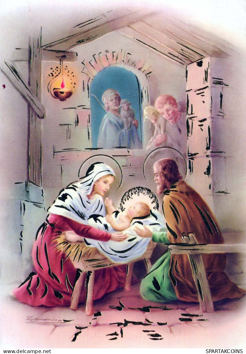 Vierge Marie Madone Bébé JÉSUS Noël Religion Vintage Carte Postale CPSM #PBP642.FR - Vierge Marie & Madones