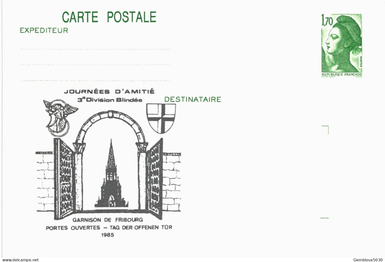 (01) France Portes Ouvertes Garnison De Fribourg Lot De 10 Cartes écrites Et Non - Covers & Documents