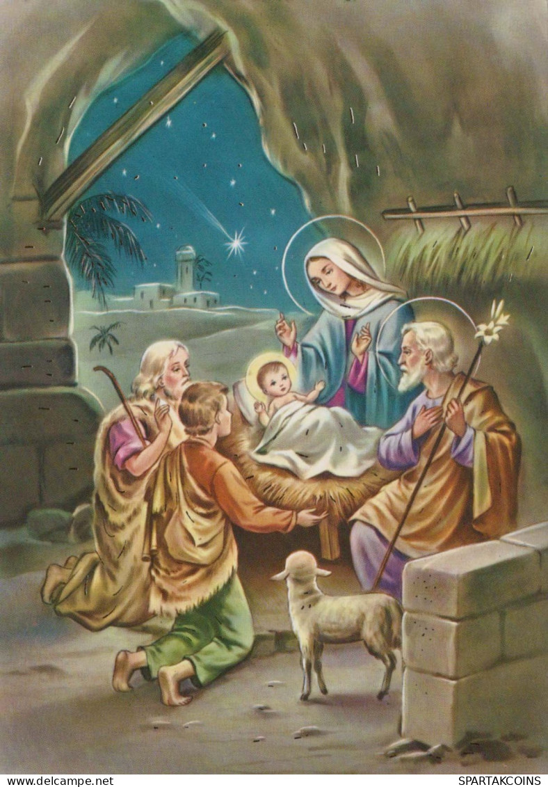 Vierge Marie Madone Bébé JÉSUS Noël Religion Vintage Carte Postale CPSM #PBB803.FR - Vierge Marie & Madones