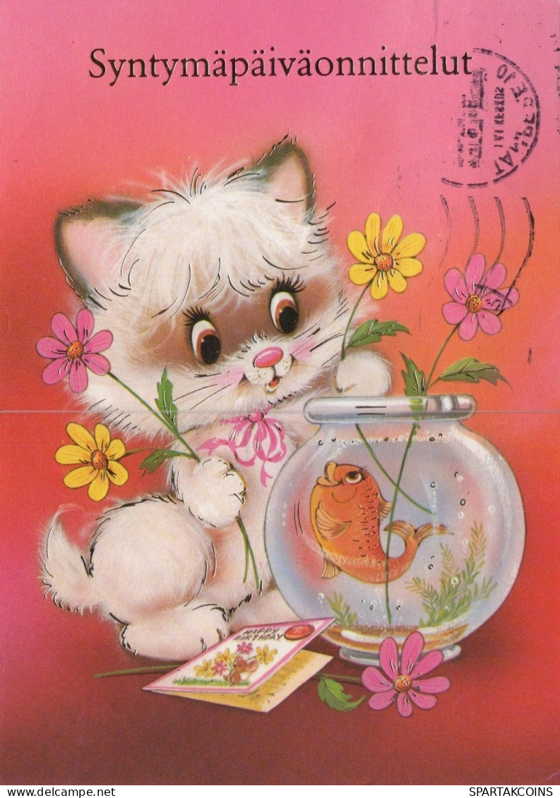 GATTO KITTY Animale Vintage Cartolina CPSM #PAM268.IT - Cats