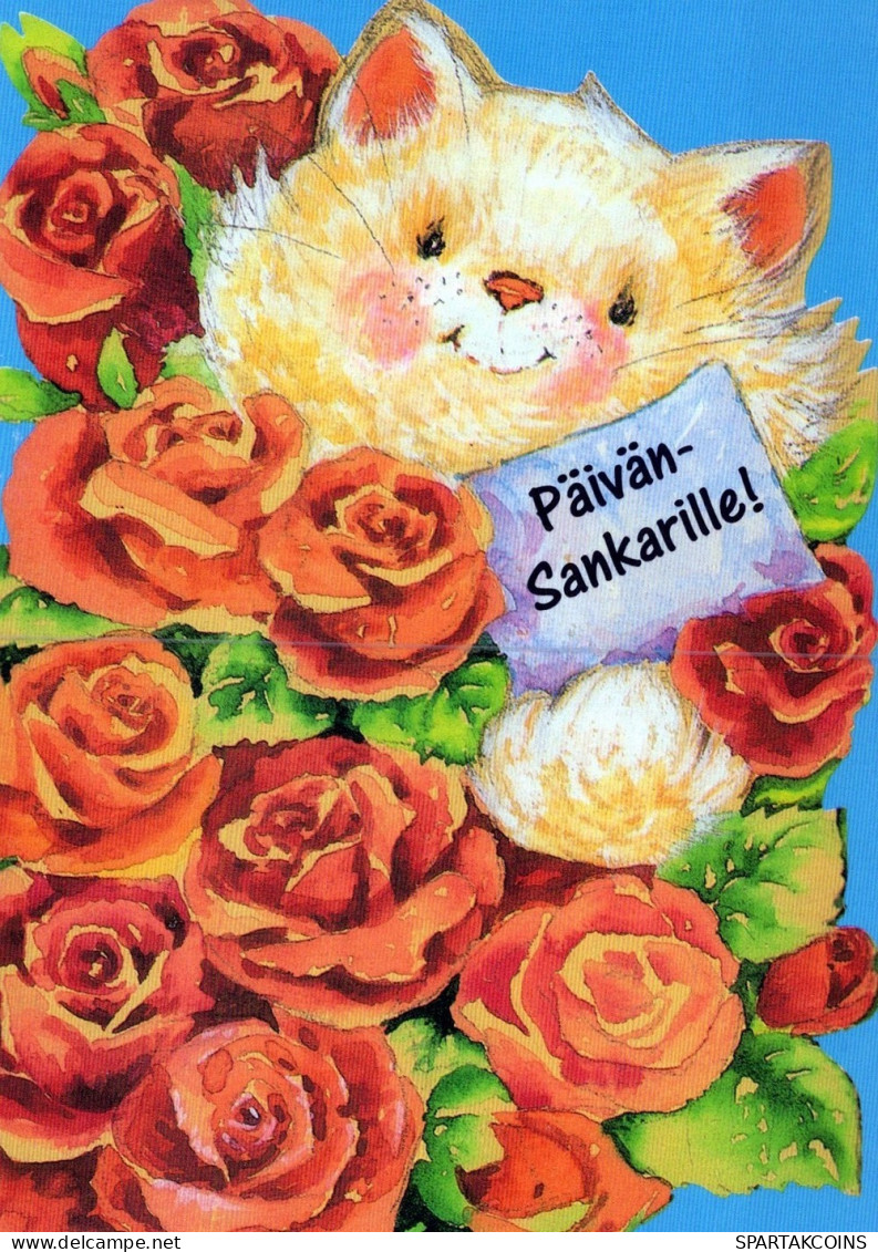 GATTO KITTY Animale Vintage Cartolina CPSM #PAM145.IT - Cats