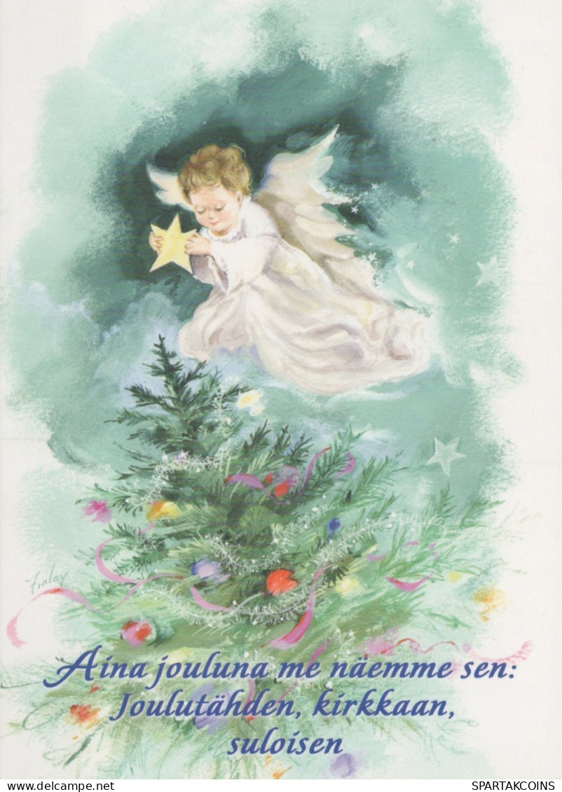 ANGELO Buon Anno Natale Vintage Cartolina CPSM #PAH666.IT - Engel