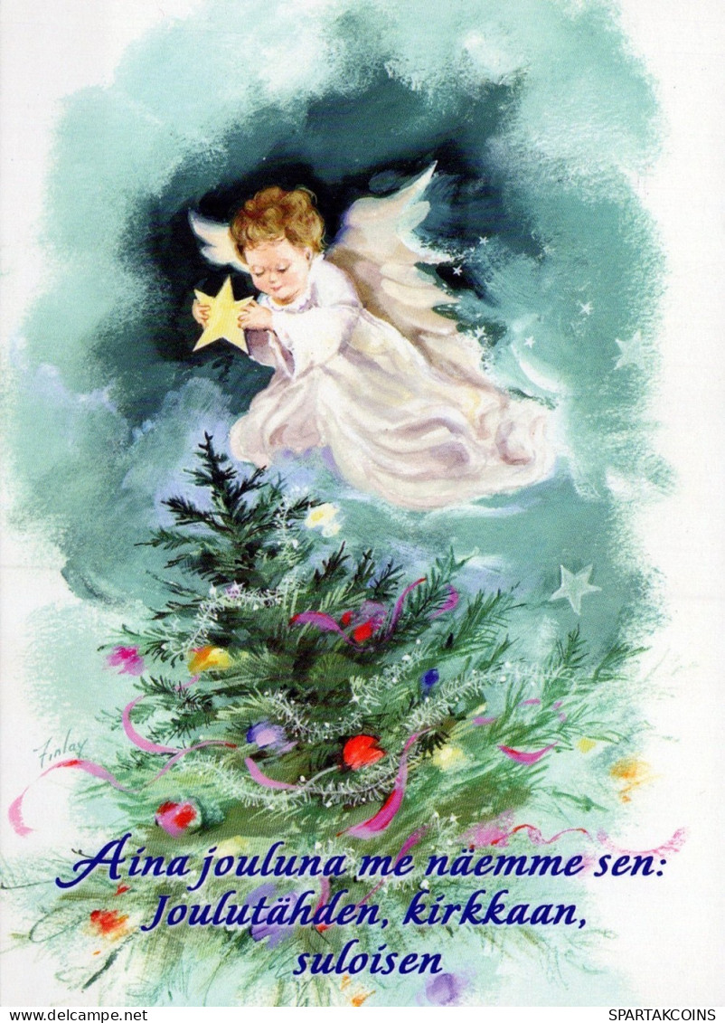 ANGELO Buon Anno Natale Vintage Cartolina CPSM #PAH666.IT - Engel