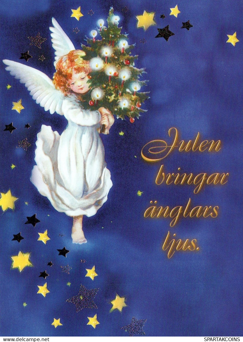 ANGELO Buon Anno Natale Vintage Cartolina CPSM #PAH546.IT - Engel