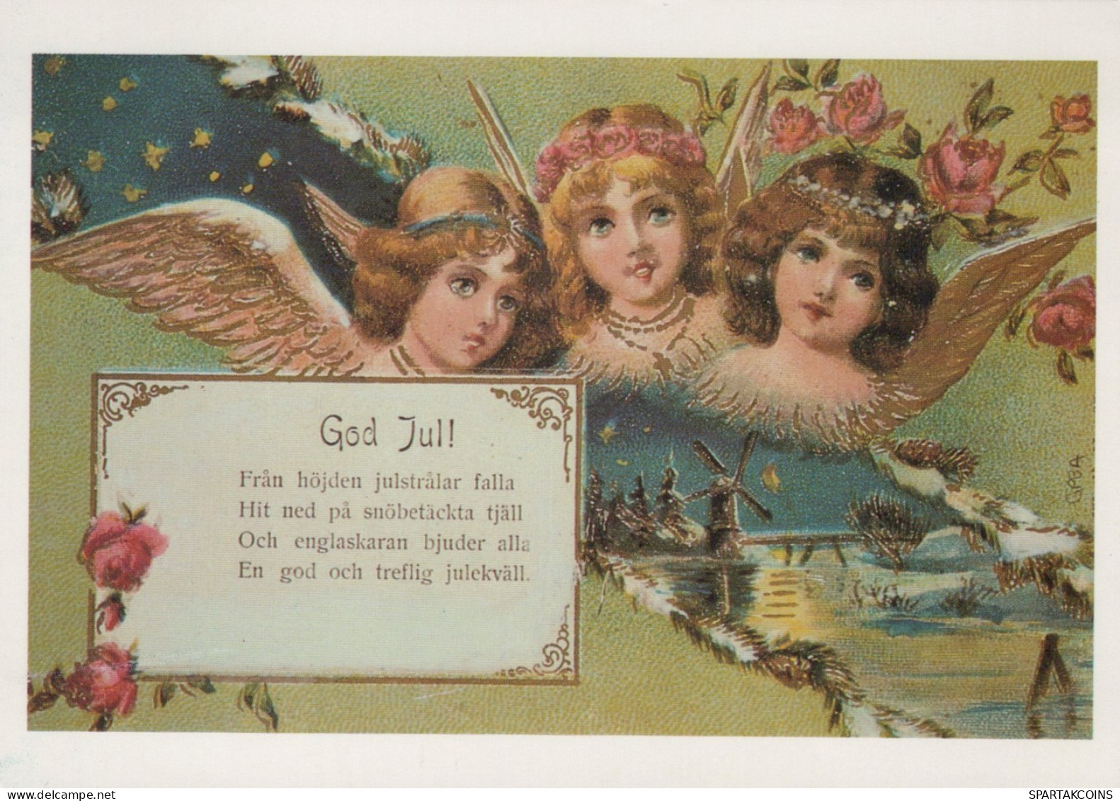 ANGELO Buon Anno Natale Vintage Cartolina CPSM #PAH163.IT - Engel
