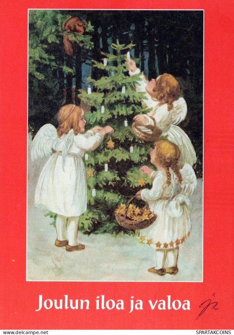 ANGELO Buon Anno Natale Vintage Cartolina CPSM #PAG912.IT - Engel