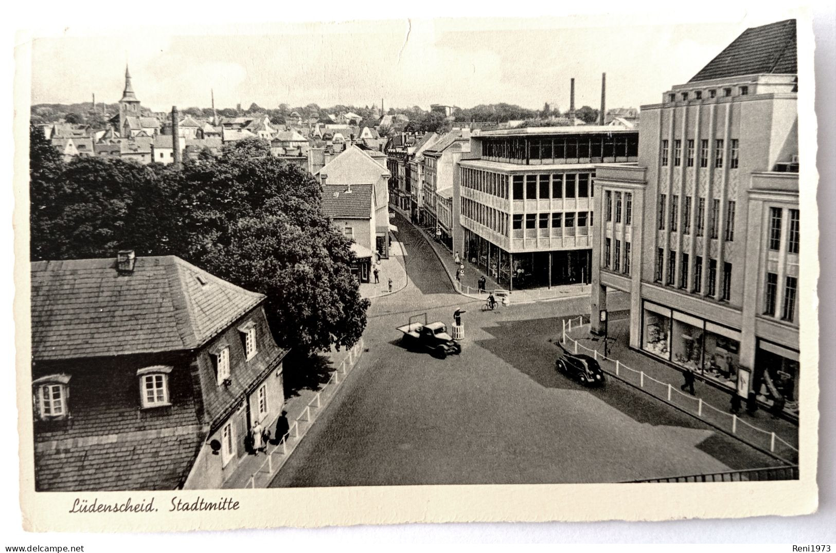 Lüdenscheid, Stadtmitte, Autos, Verkehrspolizist, Ca. 1937 - Luedenscheid