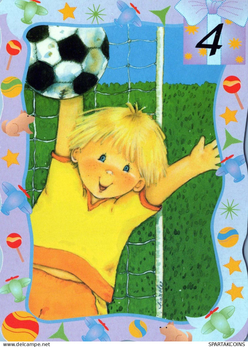 ALLES GUTE ZUM GEBURTSTAG 4 Jährige JUNGE KINDER Vintage Ansichtskarte Postkarte CPSM Unposted #PBU077.DE - Birthday