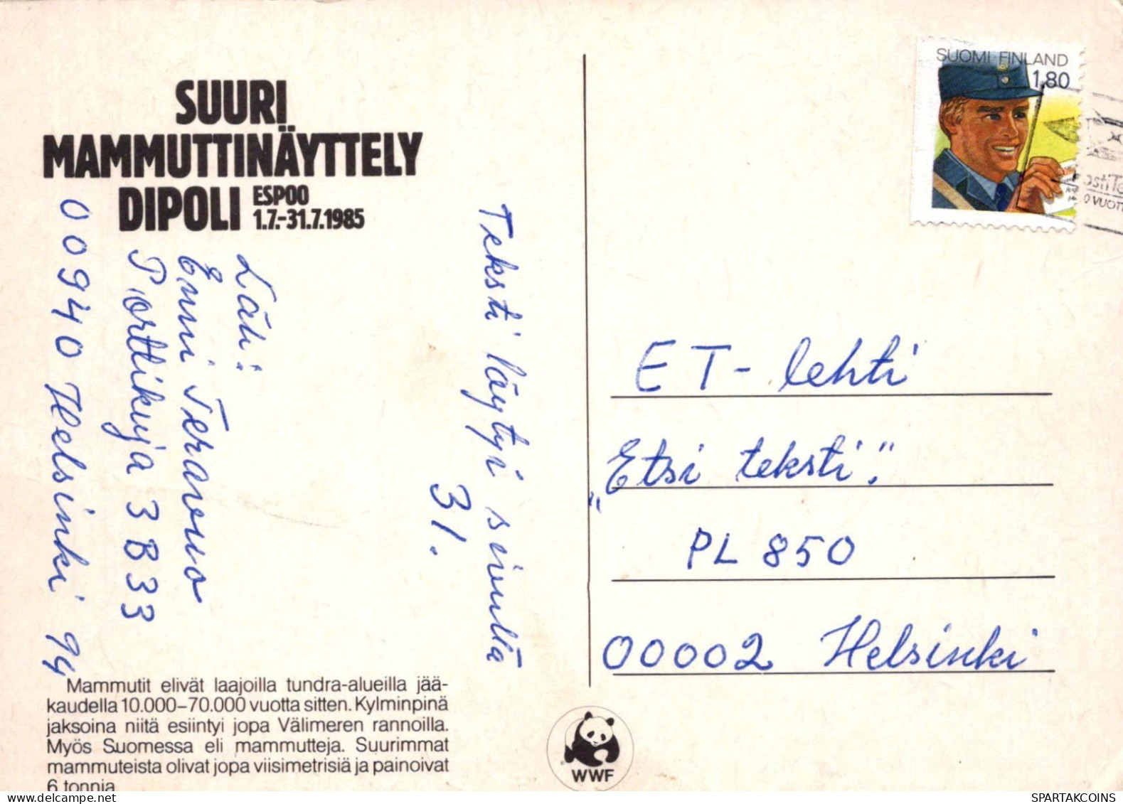 ELEFANT Tier Vintage Ansichtskarte Postkarte CPSM #PBS757.DE - Olifanten