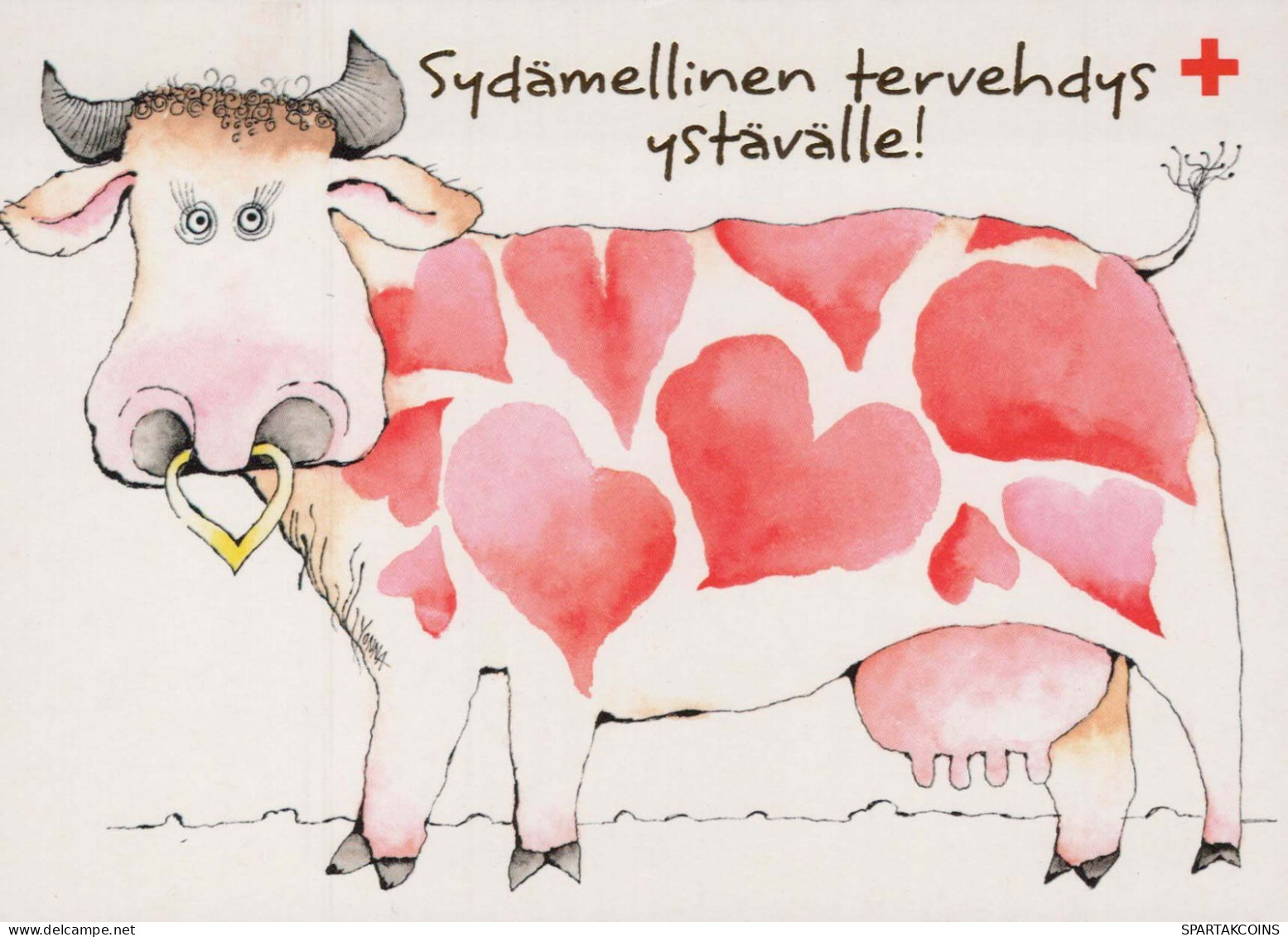 KUH Tier Vintage Ansichtskarte Postkarte CPSM #PBR838.DE - Vacas