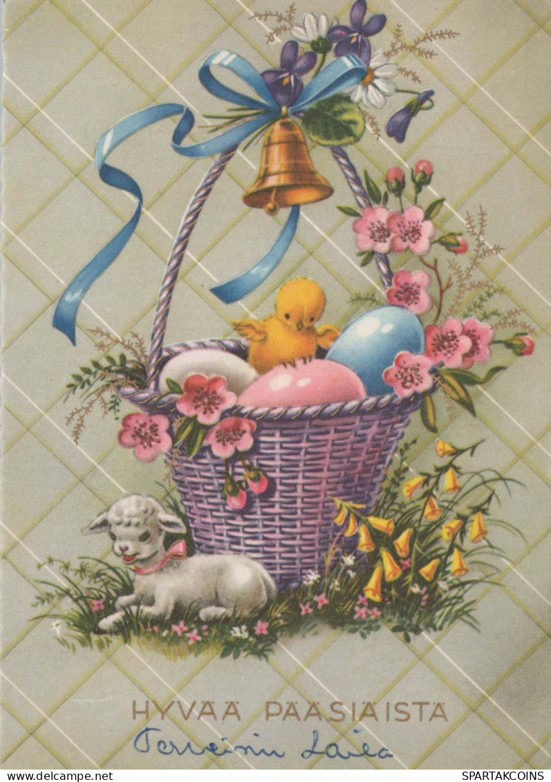 OSTERN HUHN EI Vintage Ansichtskarte Postkarte CPSM #PBP078.DE - Easter