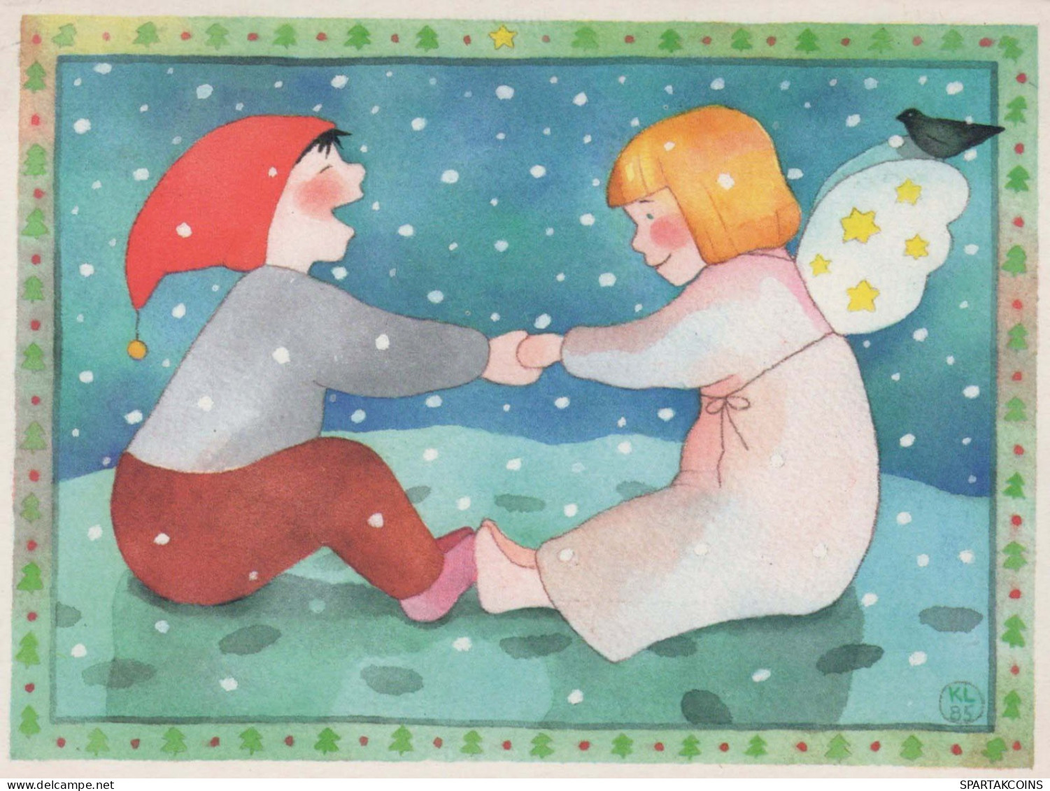 ENGEL Weihnachten Vintage Ansichtskarte Postkarte CPSM #PBP261.DE - Engel