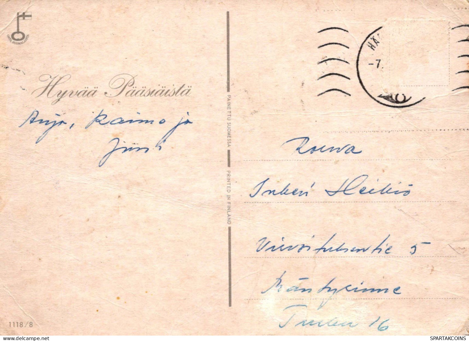 OSTERN HUHN Vintage Ansichtskarte Postkarte CPSM #PBO950.DE - Easter