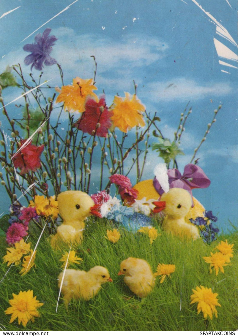 OSTERN HUHN EI Vintage Ansichtskarte Postkarte CPSM #PBO826.DE - Easter