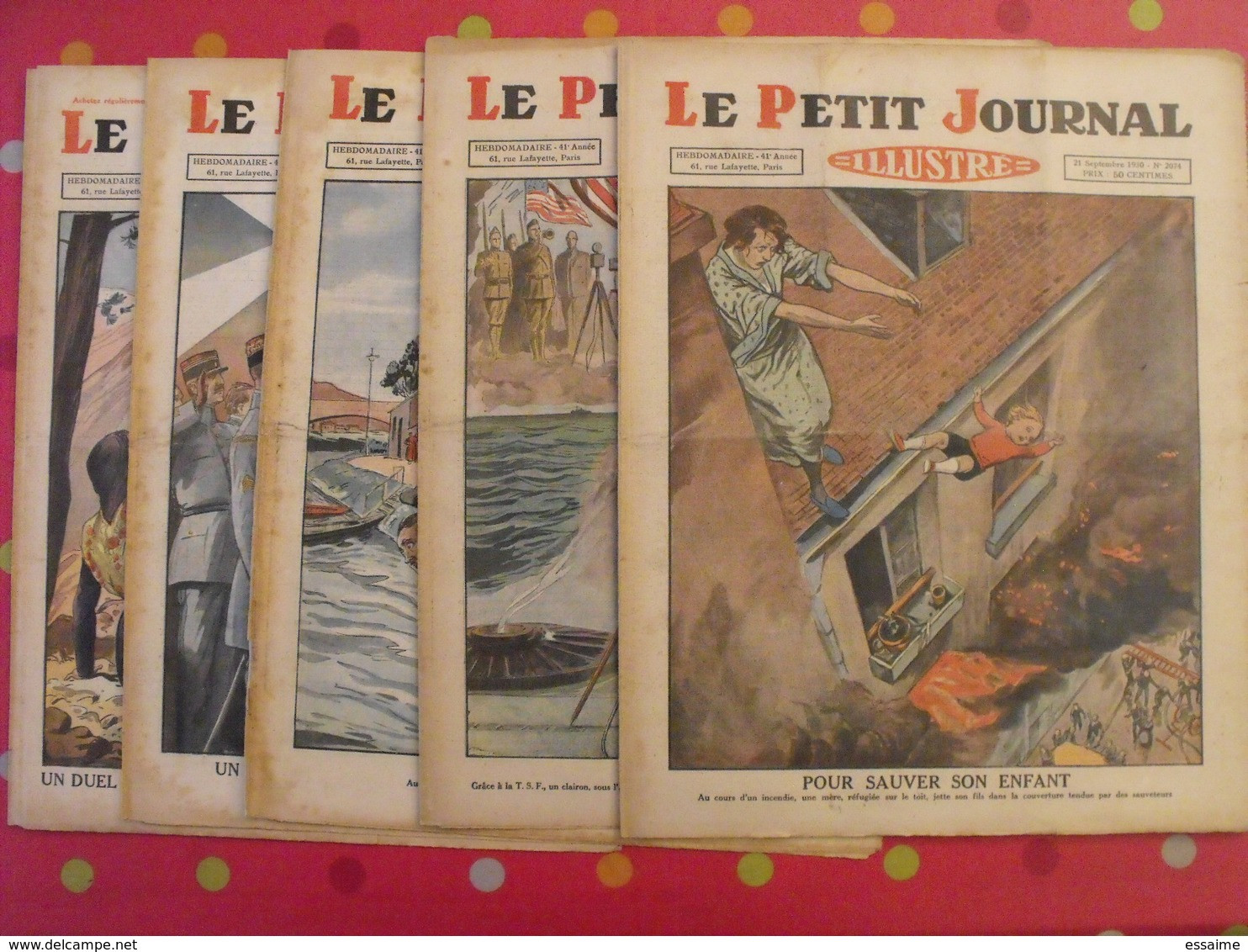 5 N° "le Petit Journal Illustré" Septembre-octobre 1930. Course Vélo Grand Bi Gouraud Zeppelin Dirigeable Duel - 1900 - 1949
