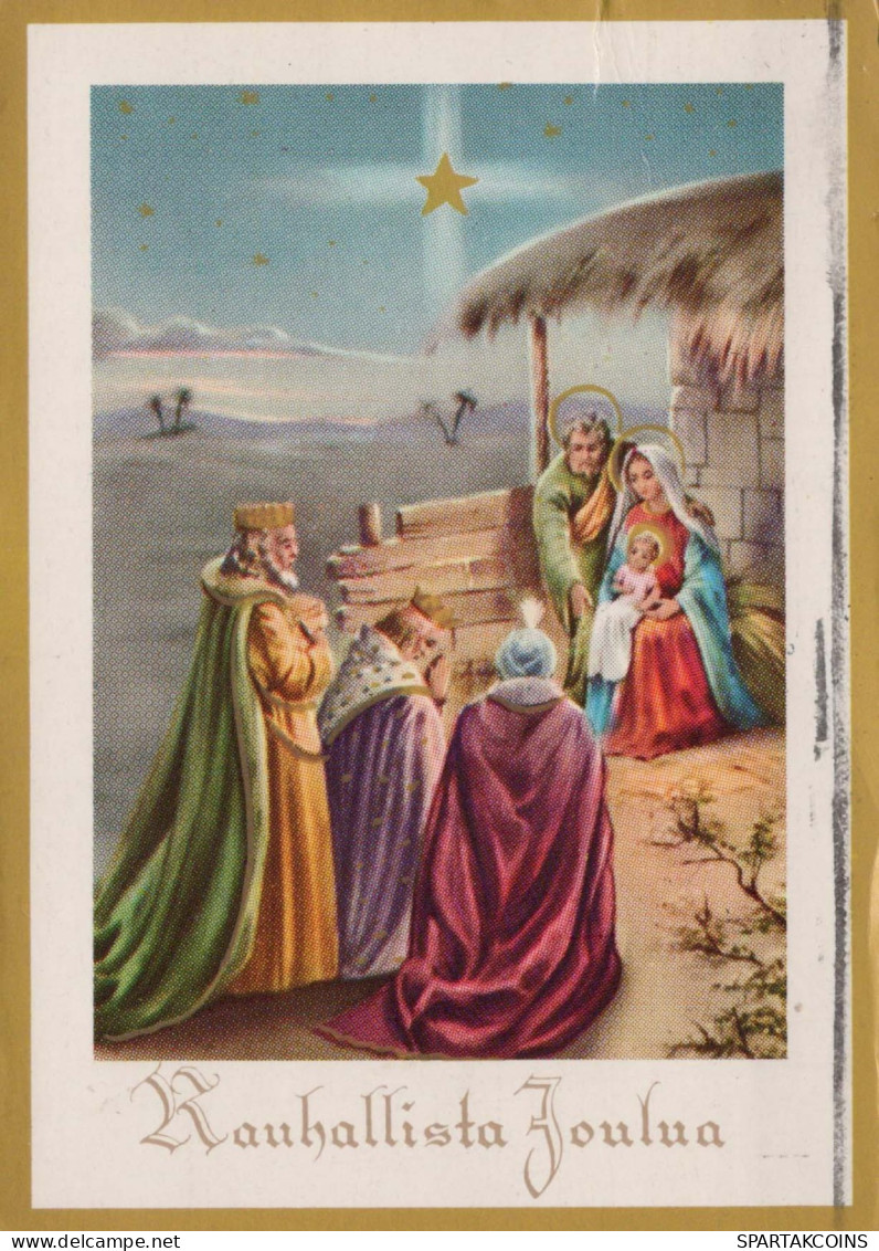 Vergine Maria Madonna Gesù Bambino Natale Religione Vintage Cartolina CPSM #PBB868.IT - Virgen Maria Y Las Madonnas