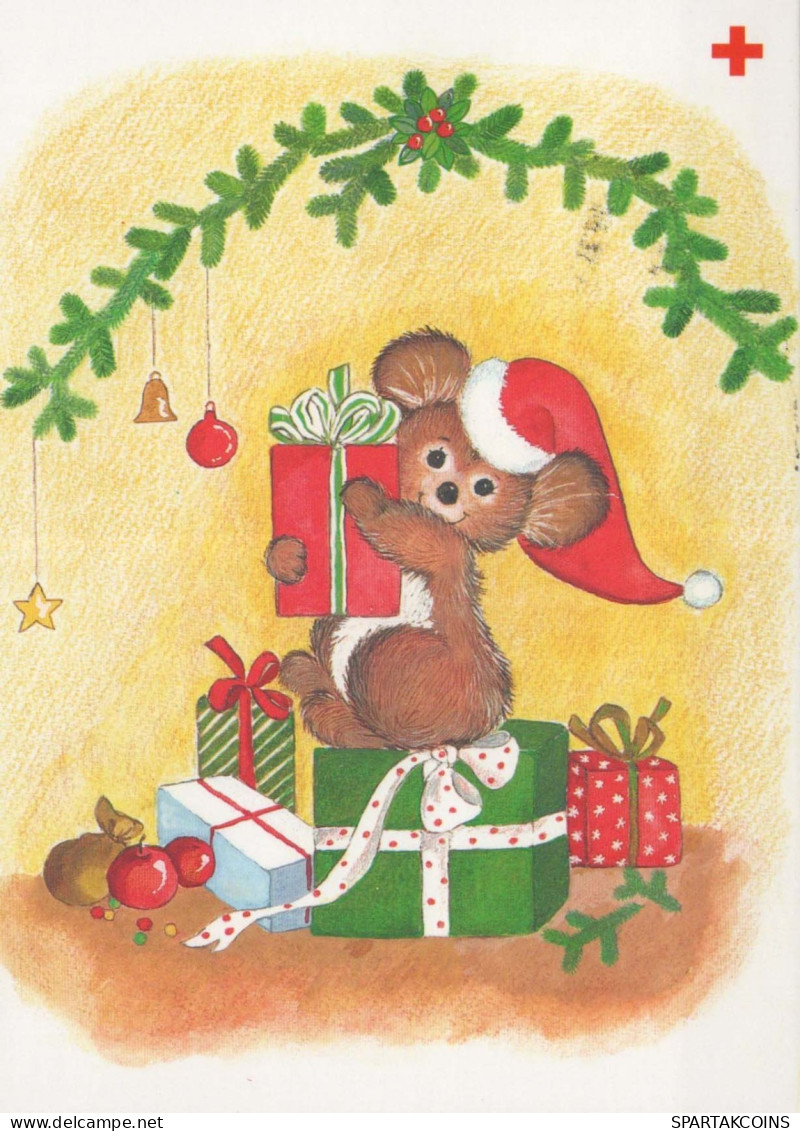 Buon Anno Natale MOUSE Vintage Cartolina CPSM #PAU906.IT - Anno Nuovo