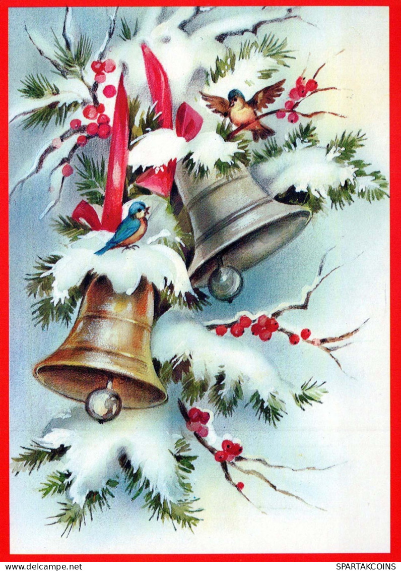 Buon Anno Natale BELL Vintage Cartolina CPSM #PAT544.IT - Anno Nuovo