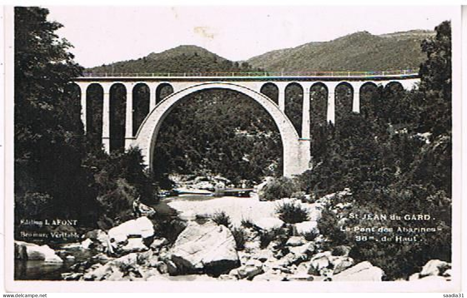 30  SAINT JEAN DU GARD LE PONT DES ABARINES 1941 - Saint-Jean-du-Gard