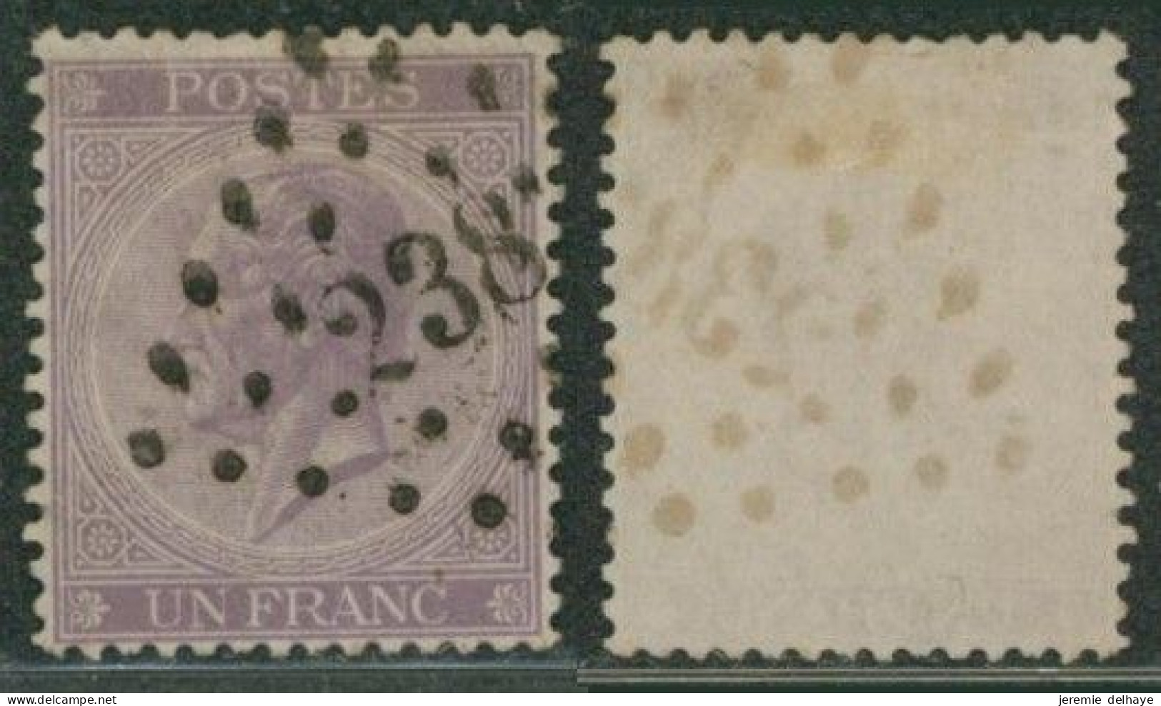 émission 1865 - N°21 Obl Pt 238 "Marchienne Au Pont". TB - 1865-1866 Profile Left