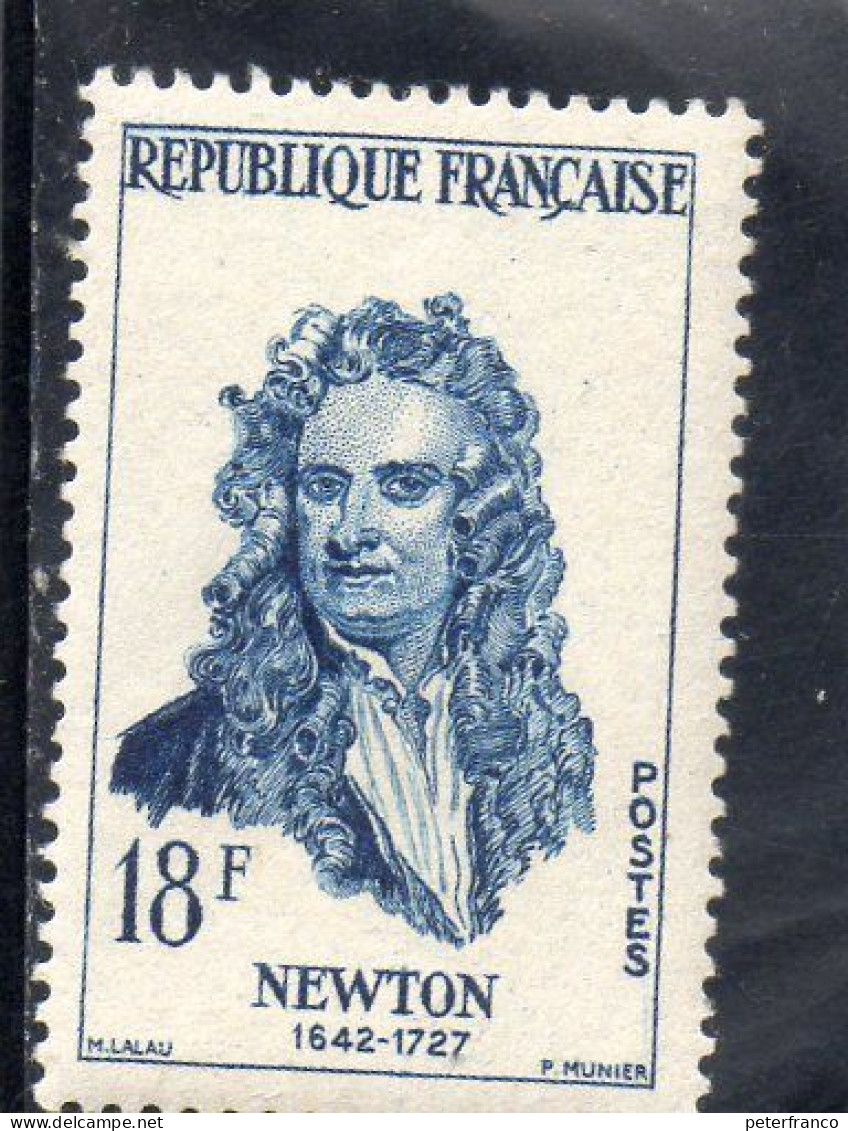 B - 1957 Francia - Isaac Newton - Neufs