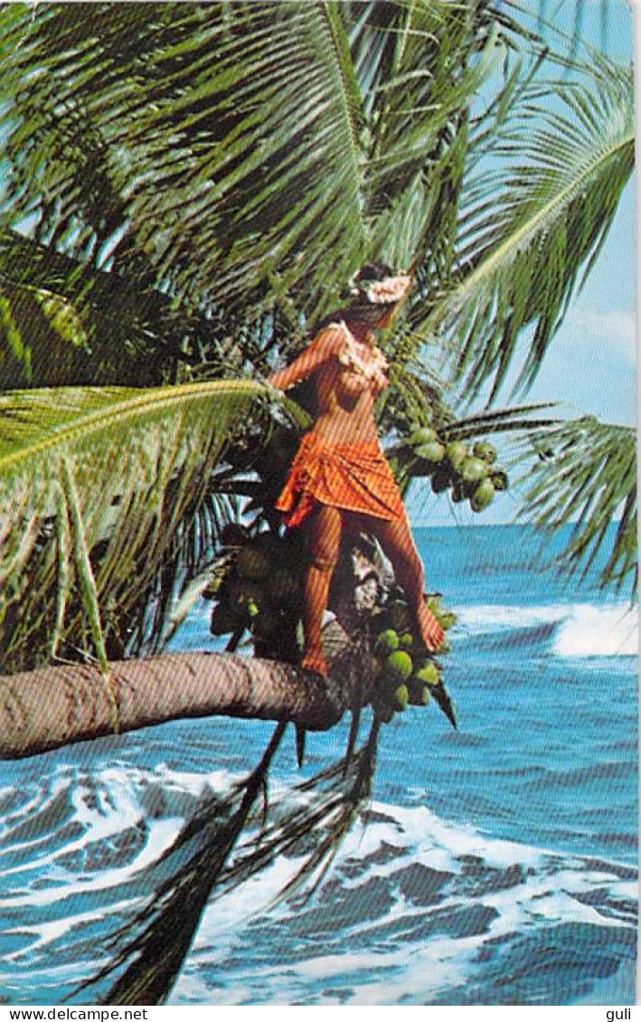 Polynésie Française TAHITI Qu'il Fait Bon Respirer L'air Pur  (vahiné Seins Nus) Sincere Photo Cinema C14091 *Papeete - Polynésie Française