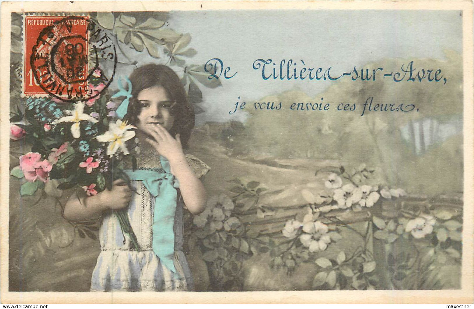 TILLIÊRES EN AVRE "Je Vous Envoie Ces Fleurs" - Tillières-sur-Avre