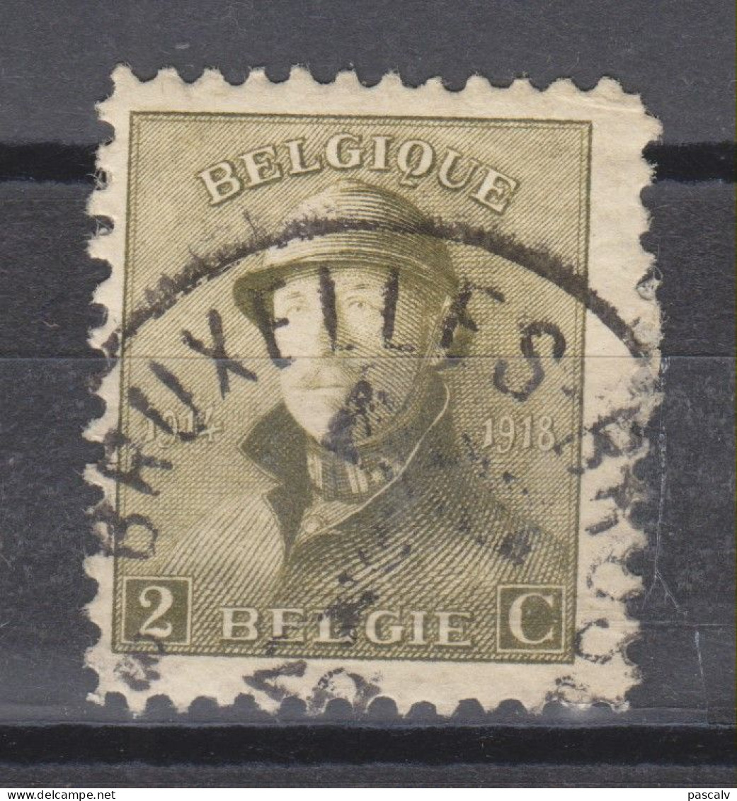 COB 166 Oblitération Centrale BRUXELLES - 1919-1920 Albert Met Helm