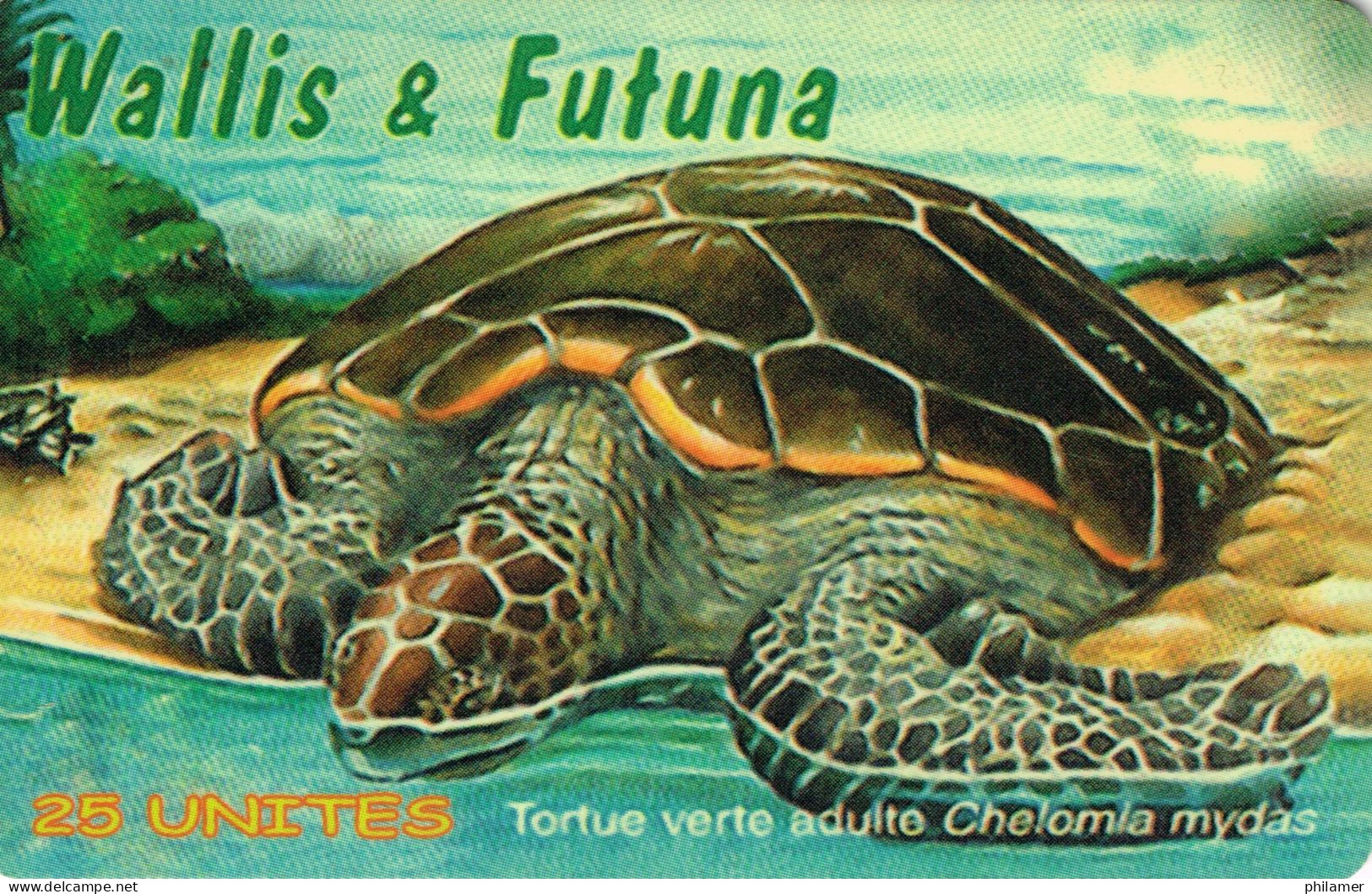 Wallis Futuna Uvea Mo Futuna Telecarte Phonecard WF ?? TURTLE TORTUE VERTE ADULTE CHELONIA MYDAS  UT  BE - Französisch-Polynesien