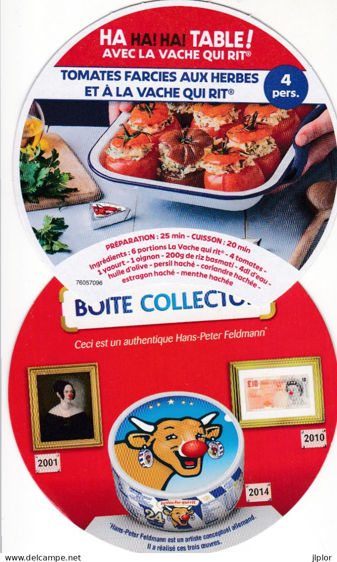 ETIQUETTE FROMAGE VACHE QUI RIT -  LOT DE 2 INTERCALAIRES - Fromage