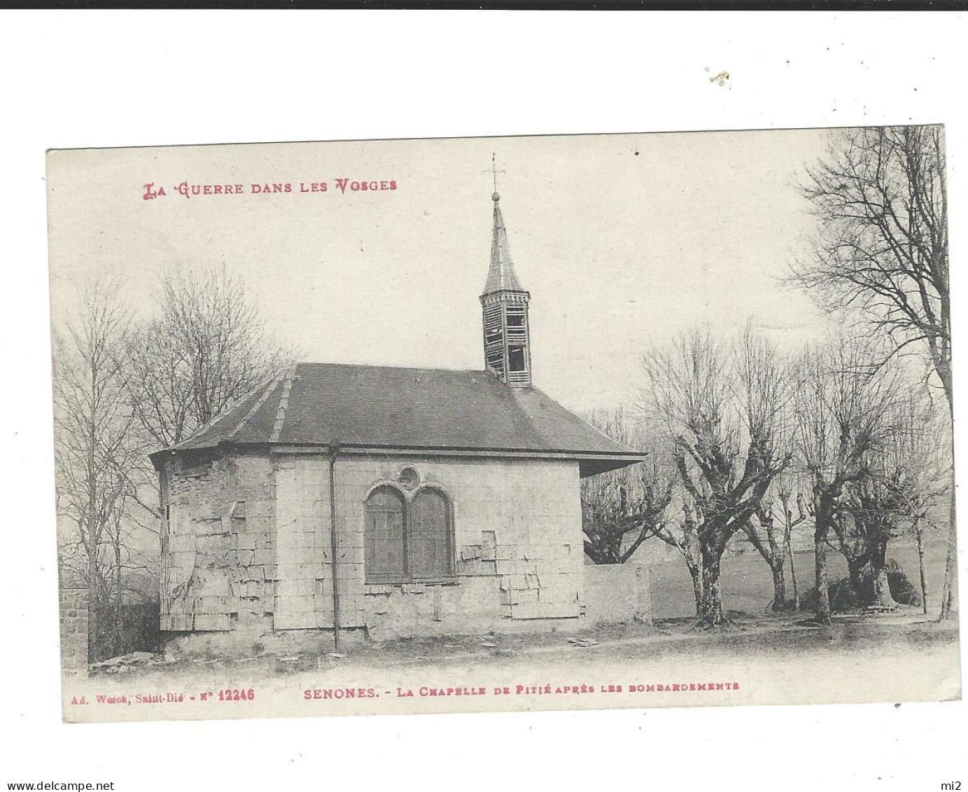 88 Senones Chapelle De Pitie Apres Bombardement Guerre Neuve TBE - Senones