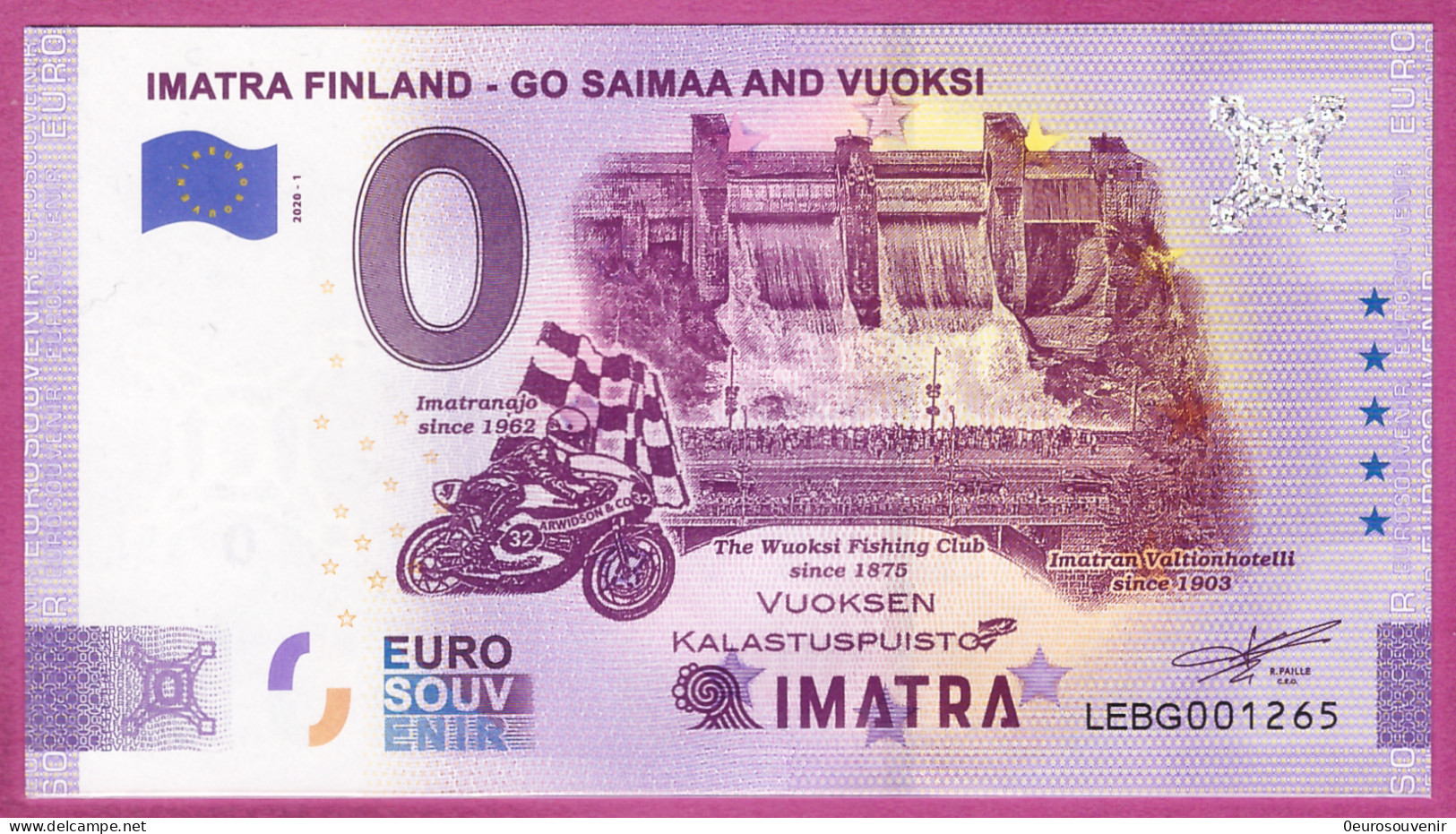 0-Euro LEBG 2020-1 IMATRA FINLAND NORMAL  FEHLDRUCK: BILD Ohne HOTEL ! - Privatentwürfe