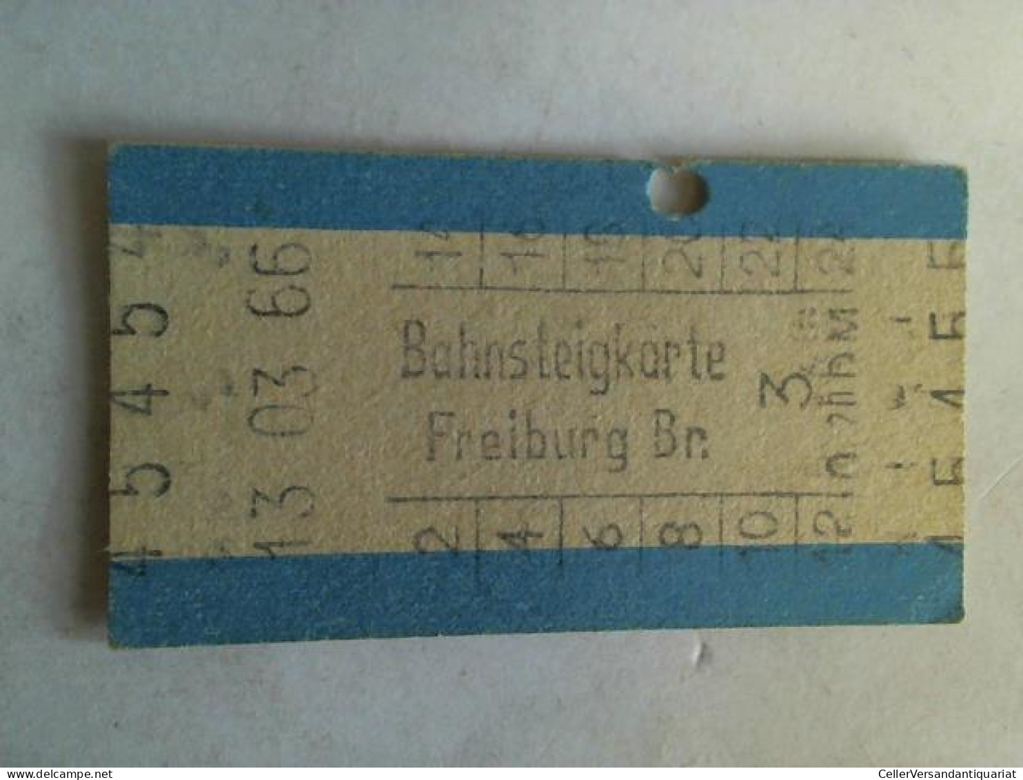 Bahnsteigkarte Freiburg Br.  Von (Eisenbahn-Fahrkarte) - Unclassified