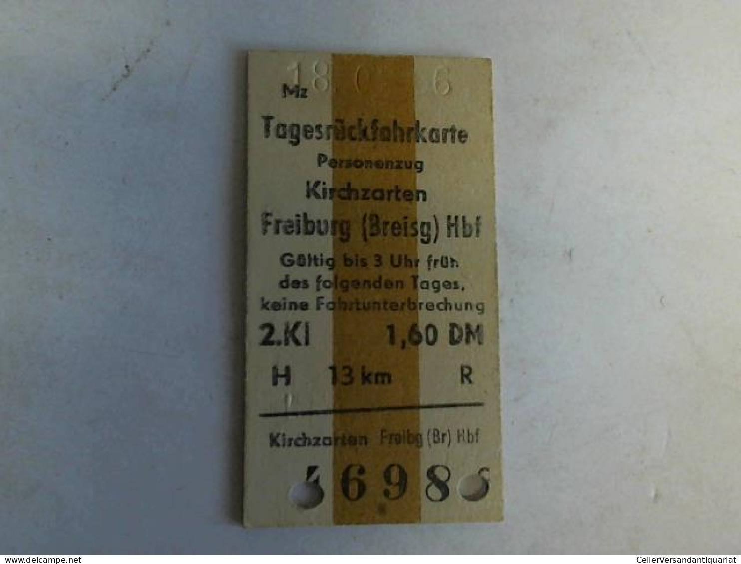 Tagesrückfahrkarte Personenzug Kirchzarten - Freiburg (Breisg) Hbf. 2. Klasse Von (Eisenbahn-Fahrkarte) - Unclassified