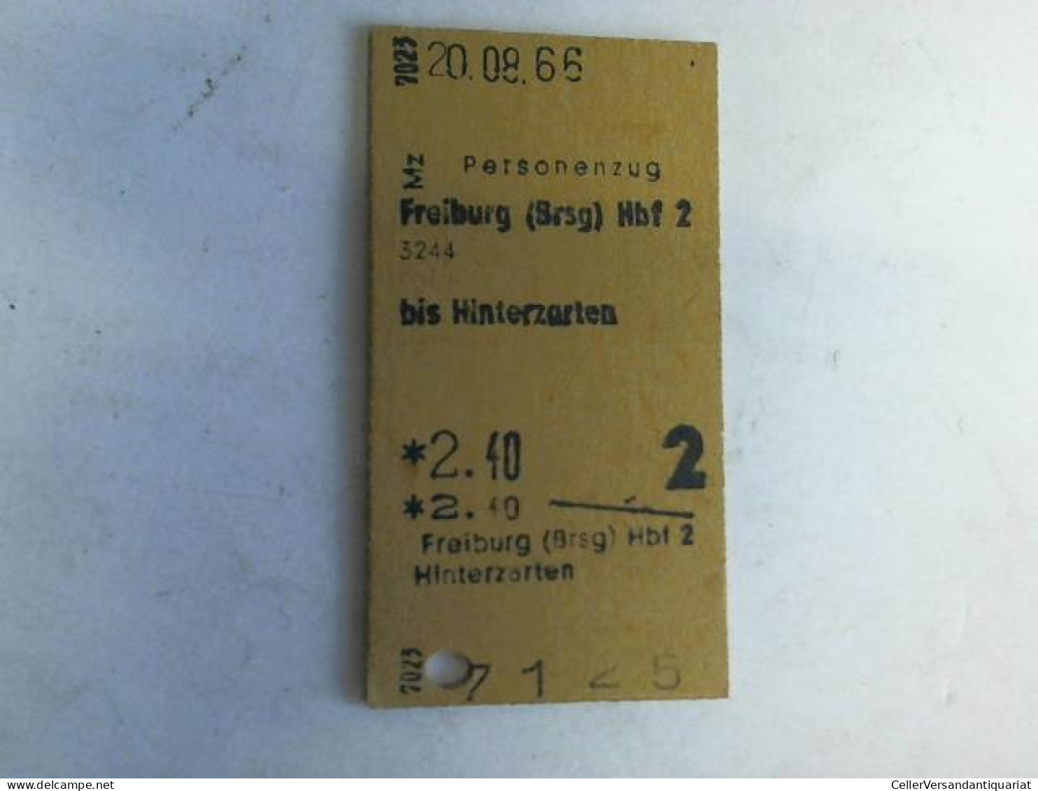 Fahrkarte Personenzug Freiburg (Brsg) Hbf 2 Von (Eisenbahn-Fahrkarte) - Unclassified