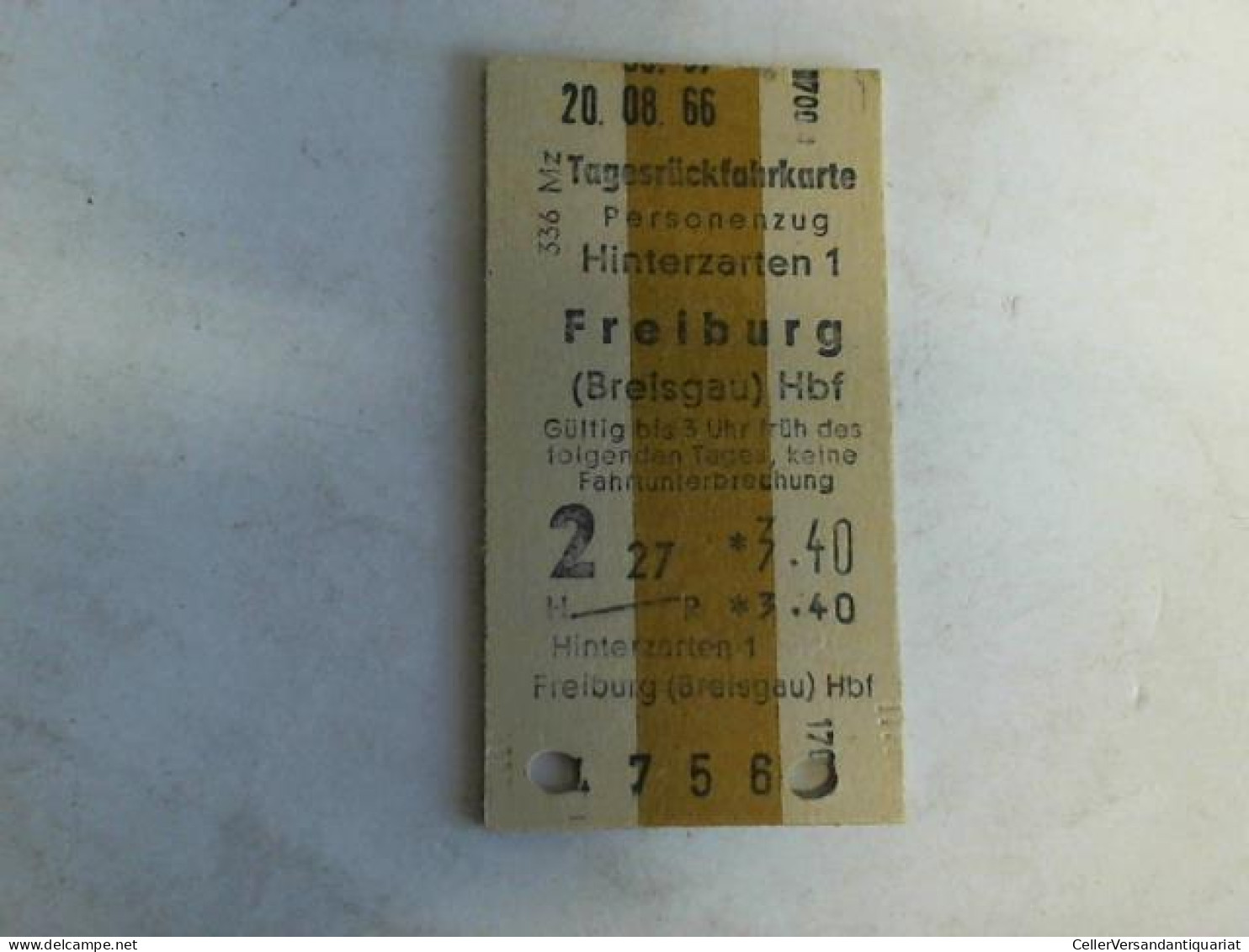 Tagesrückfahrkarte Personenzug Hinterzarten 1 - Freiburg (Breisgau) Hbf Von (Eisenbahn-Fahrkarte) - Non Classificati