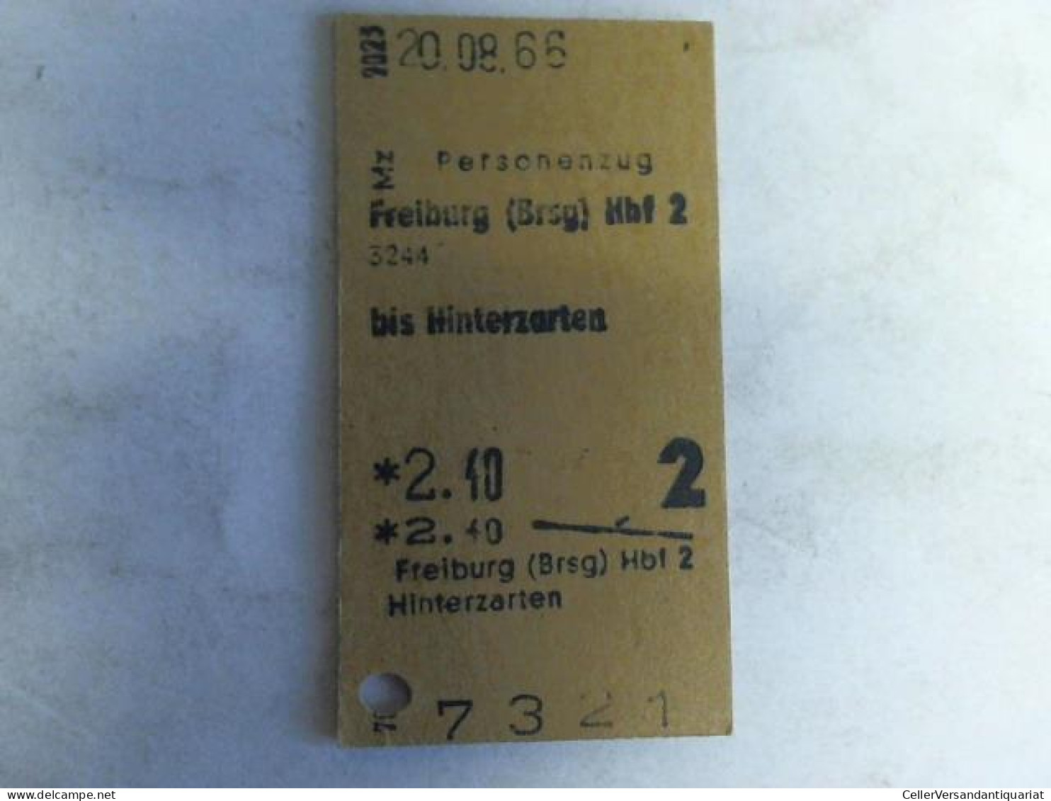 Fahrkarte Personenzug Freiburg (Brsg) Hbf 2 Bis Hinterzarten Von (Eisenbahn-Fahrkarte) - Non Classificati